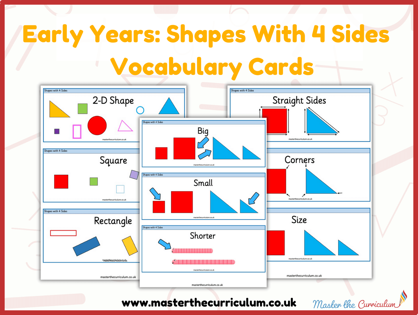 Cover of Autumn Block 6 – Shapes with 4 Sides Vocabulary