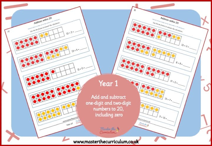 Cover of Addition Within 20 With Ten Frames