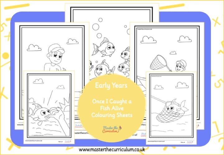 Cover of Once I Caught a Fish Alive Colouring Sheets