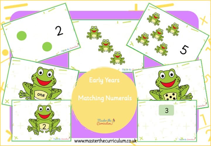 Cover of 5 Little Speckled Frogs Subitising and Number Cards