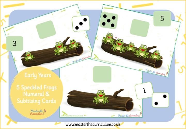 Cover of 5 Little Speckled Frogs Numeral and Subitising Match