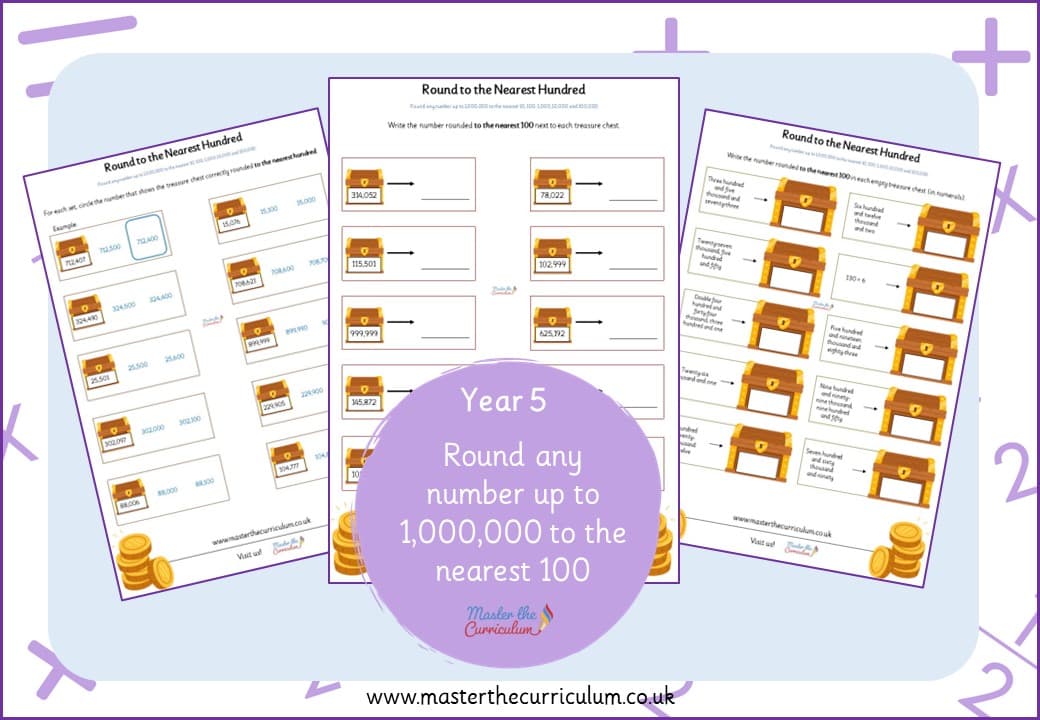 Cover of Round any number up to 1,000,000 to the nearest 100