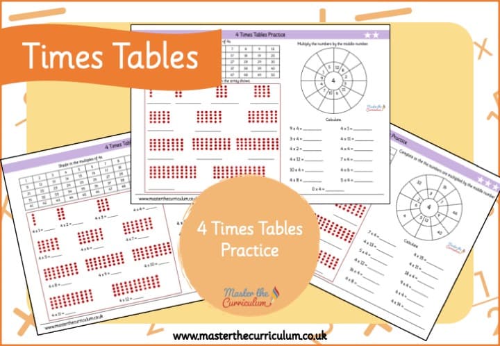 Cover of 4 Times Tables Practice
