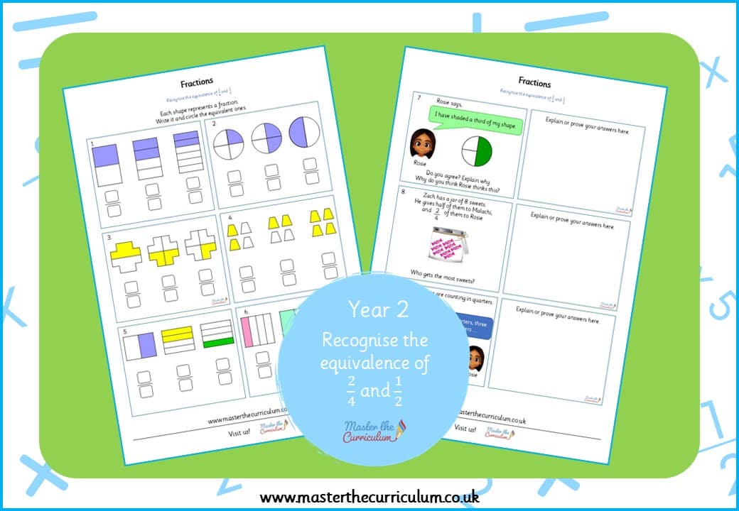 Cover of Recognise Equivalent Fractions Fluency and Reasoning Booklet