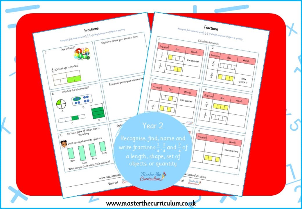 Cover of Recognise, Find, Name and Write Quarters Fluency and Reasoning Booklet Set 1