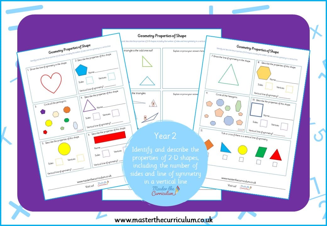 Cover of Identify and Describe the Properties of 2D Shapes – Fluency and Reasoning Booklet