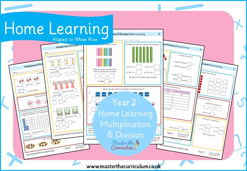 Cover of Year 2 Multiplication and Division Home Learning