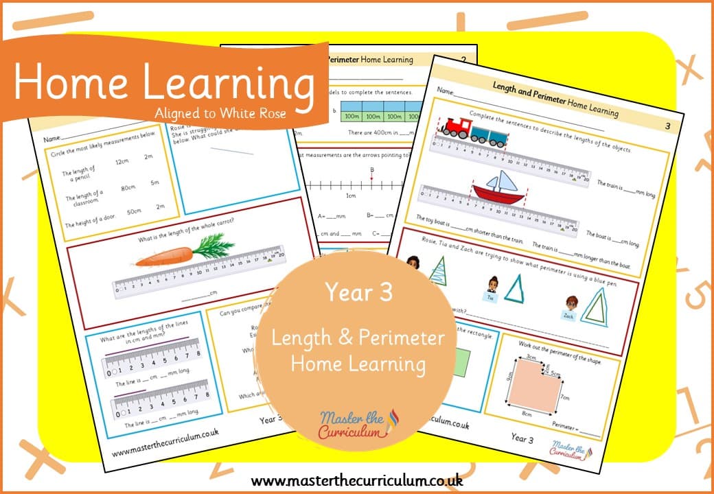 Cover of Year 3 Length and Perimeter Home Learning