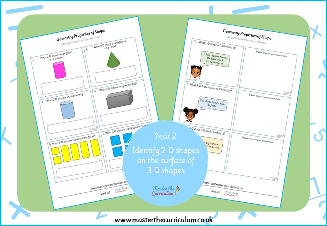 Cover of Identify 2D Shapes on 3D Shapes – Fluency and Reasoning Booklet