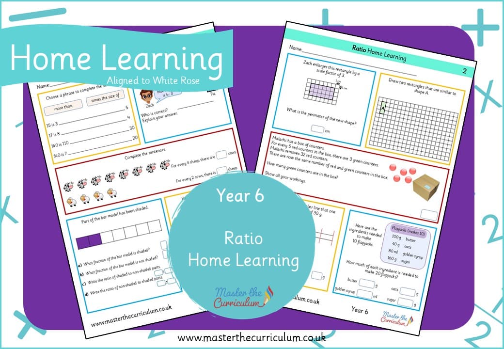 Cover of Year 6 Ratio Home Learning