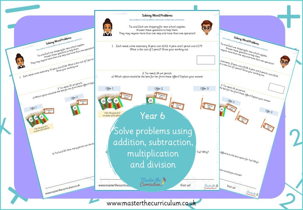 Cover of Solving Word Problems Using the 4 Operations