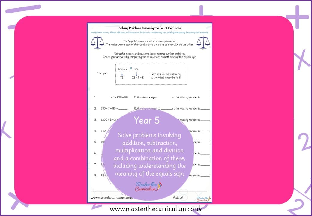 Cover of Solving Problems Involving the Four Operations
