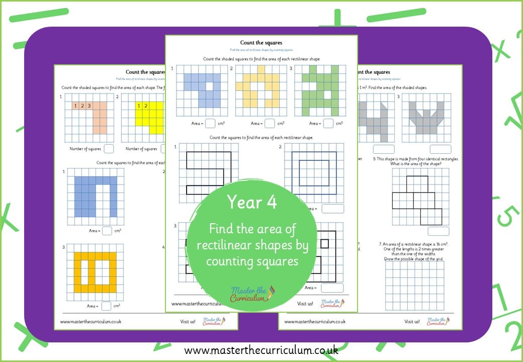 Cover of Find the Area of Rectilinear Shapes by Counting Squares