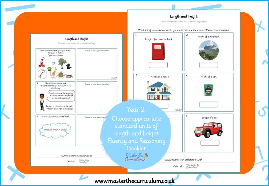 Cover of Choose Standard Units to Measure Length and Height – Fluency and Reasoning Booklet