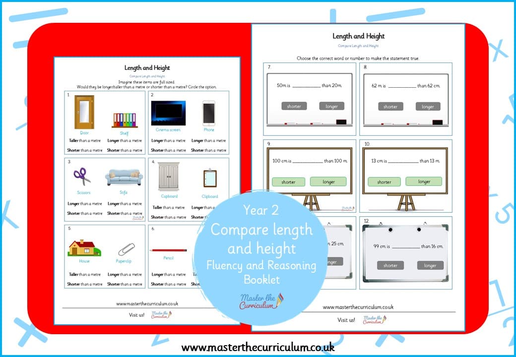 Cover of Compare Length and Height – Fluency and Reasoning Booklet
