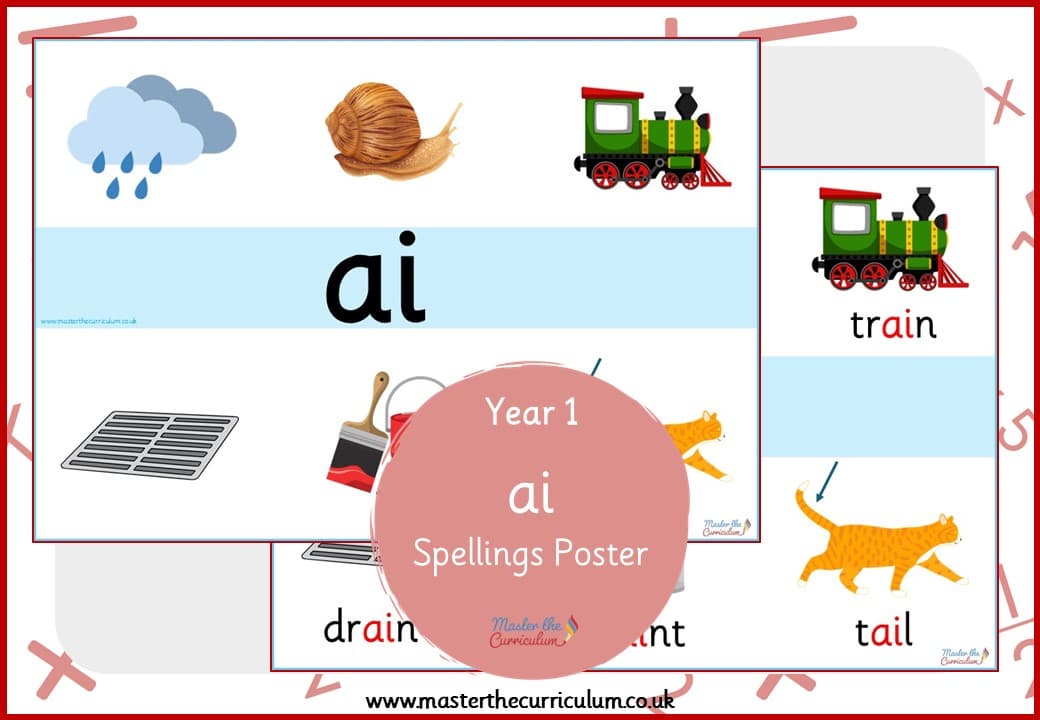 Cover of Spellings Poster for ‘ai’