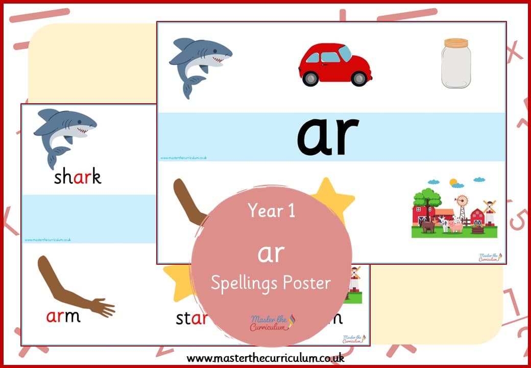 Cover of Spellings Poster for ‘ar’