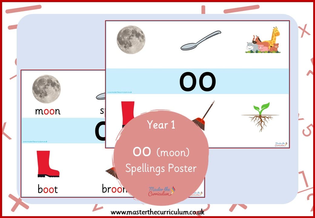 Cover of Spellings Poster for ‘oo’ (moon)