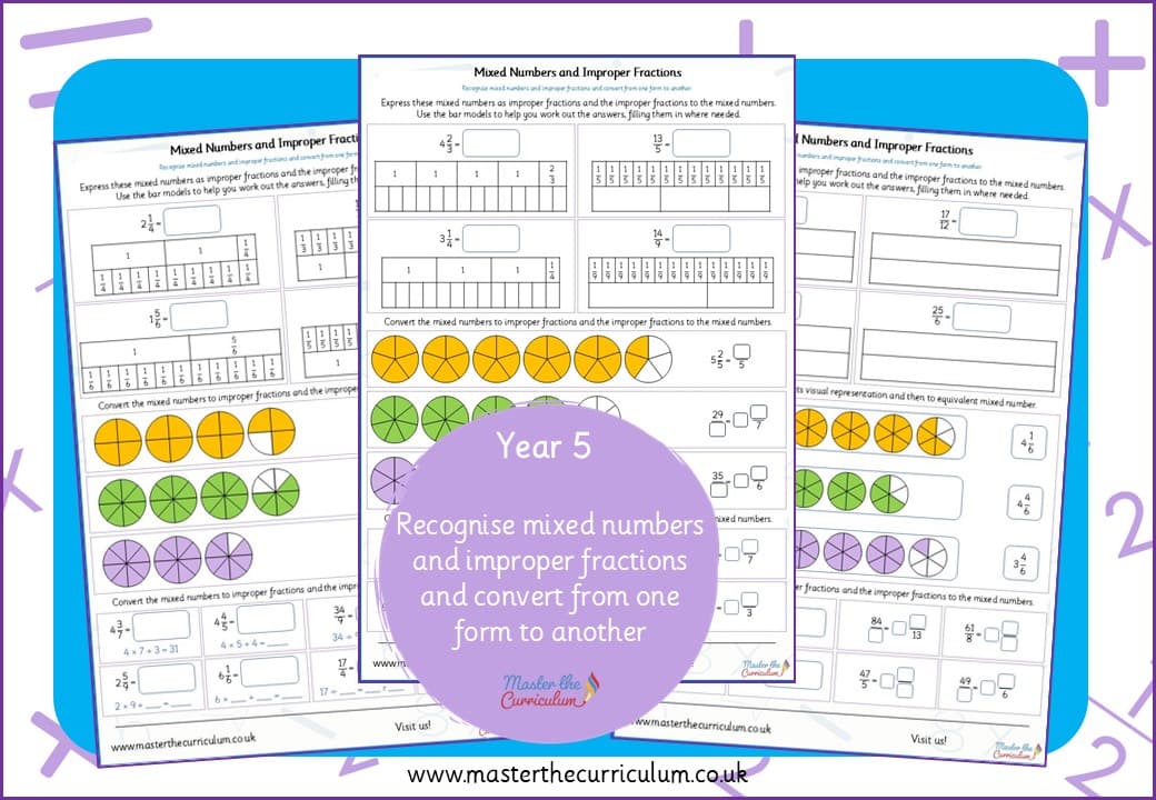 Cover of Recognise and Convert Mixed Numbers and Improper Fractions