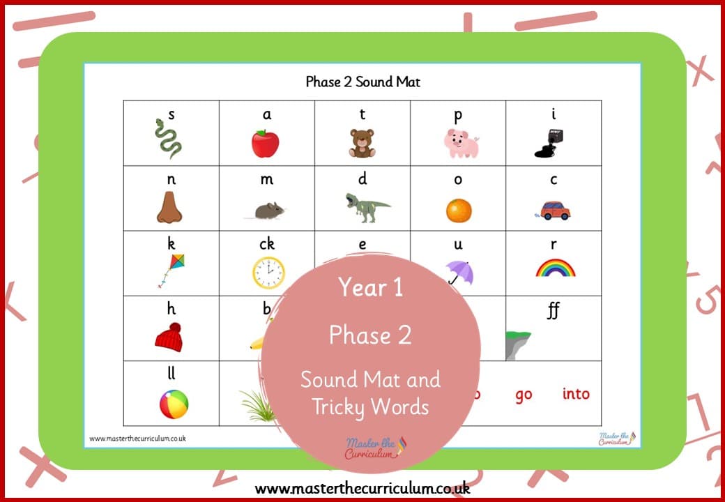 Cover of Phase 2 – Sound Mat and Tricky Words