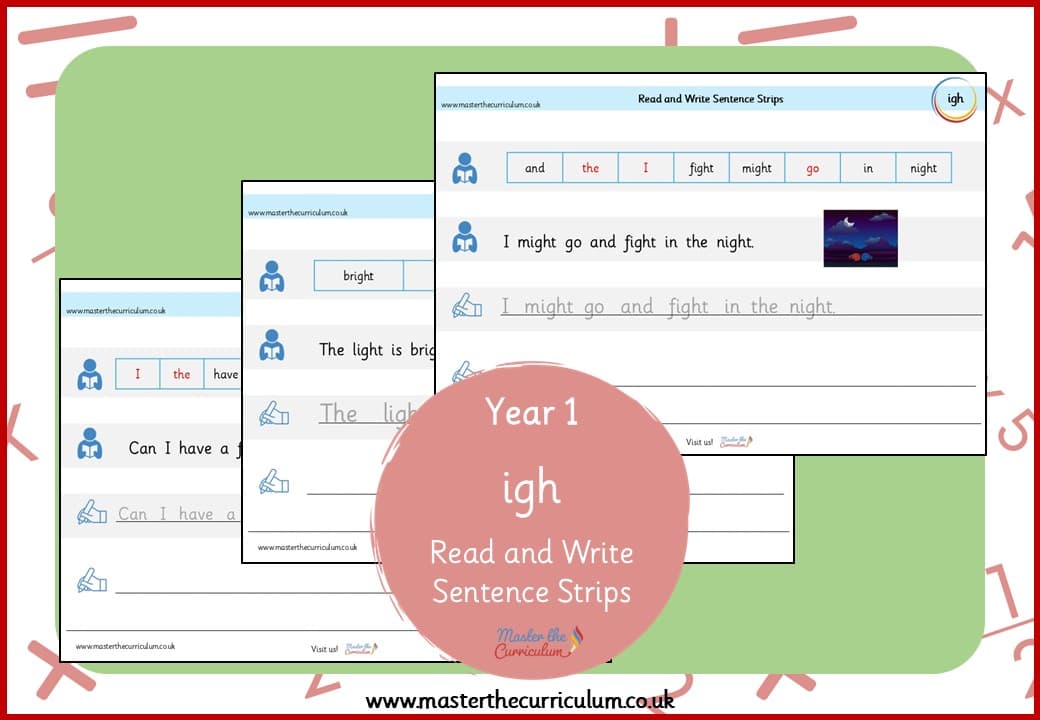 Cover of Read and Write Sentence Strips for ‘igh’