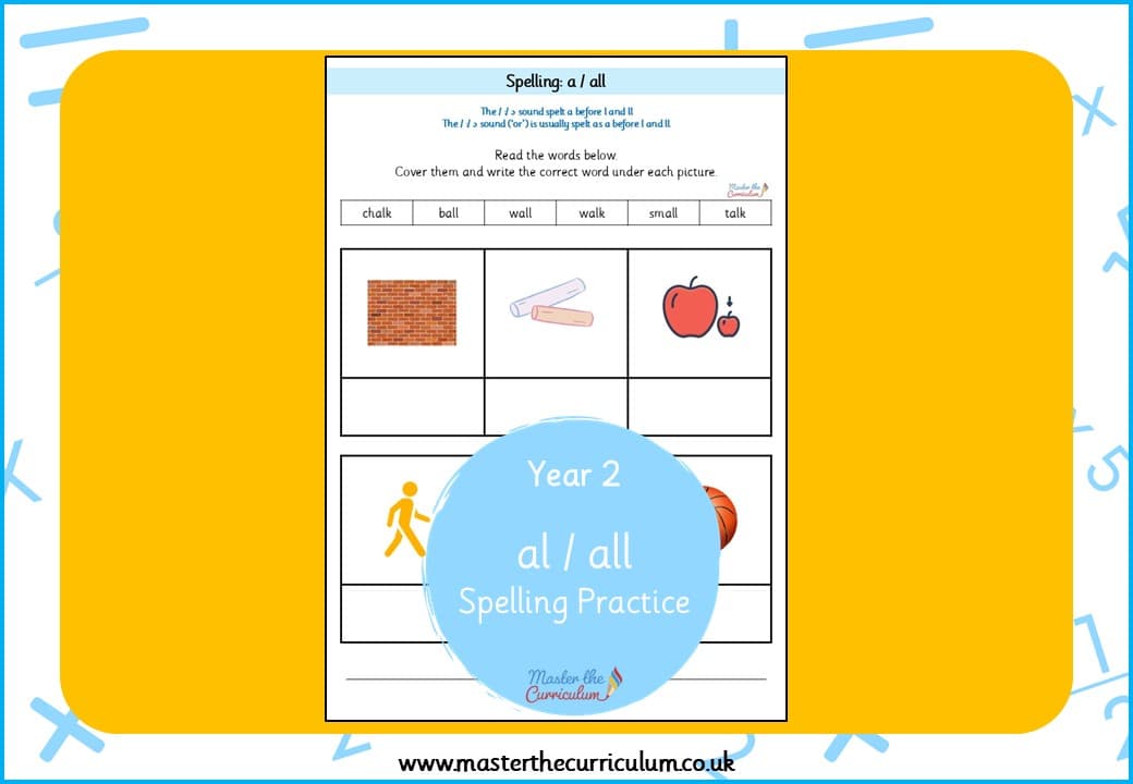 Cover of al / all – Spellings Practice