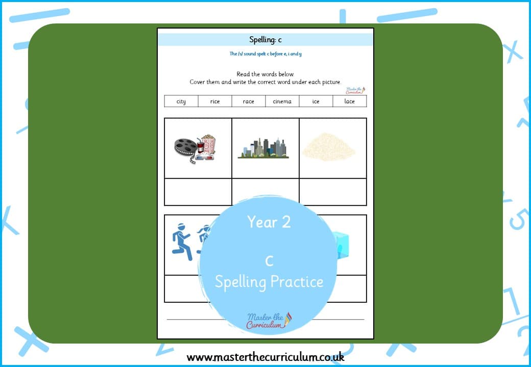 Cover of c – Spellings Practice