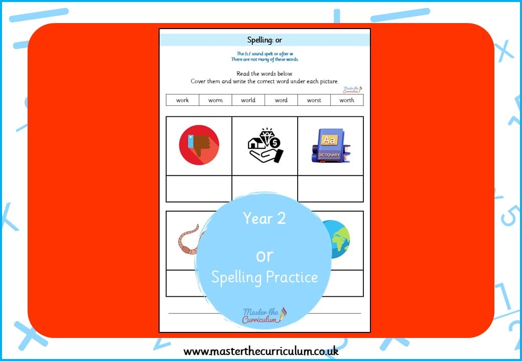 Cover of or – Spellings Practice
