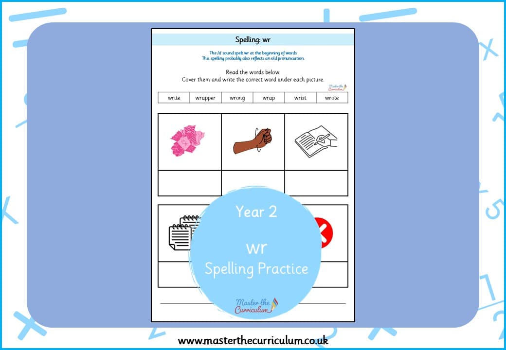 Cover of wr – Spellings Practice