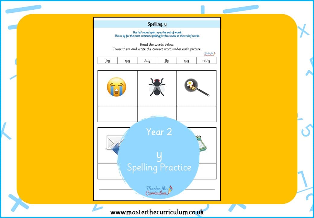 Cover of y – Spellings Practice