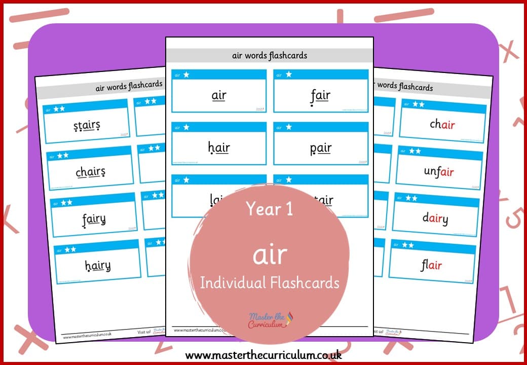 Cover of Individual Flashcards for ‘air’