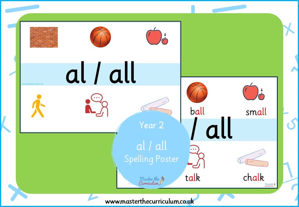 Cover of al / all – Spellings Poster