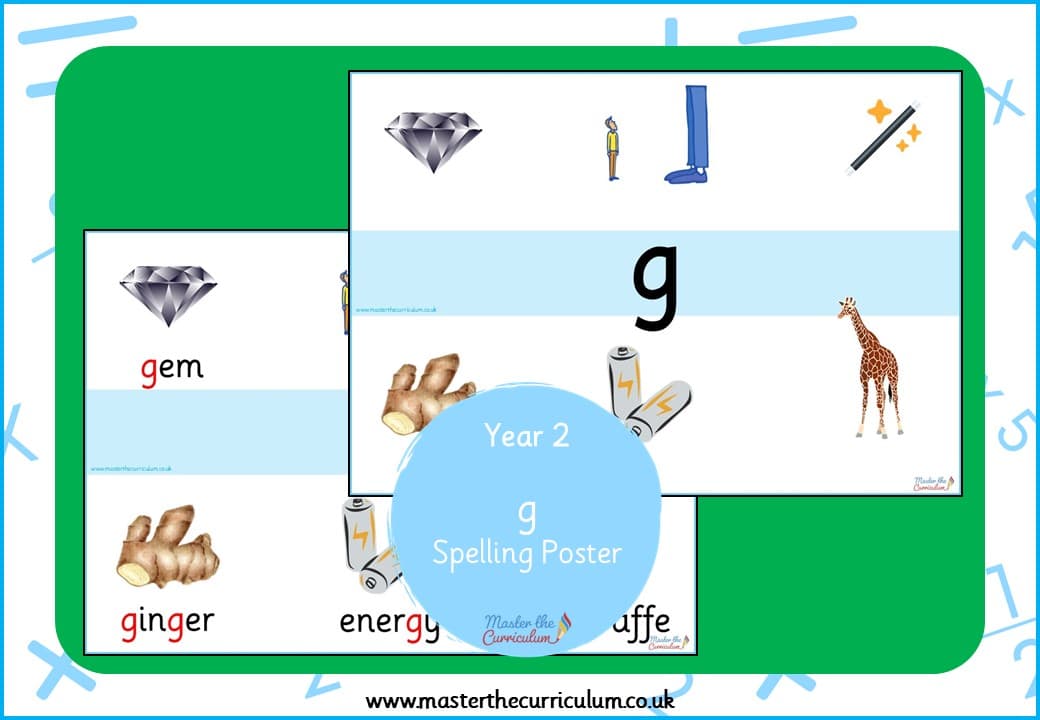 Cover of g – Spellings Poster
