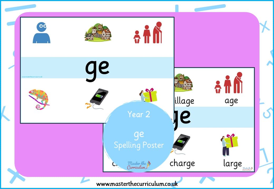 Cover of ge – Spellings Poster