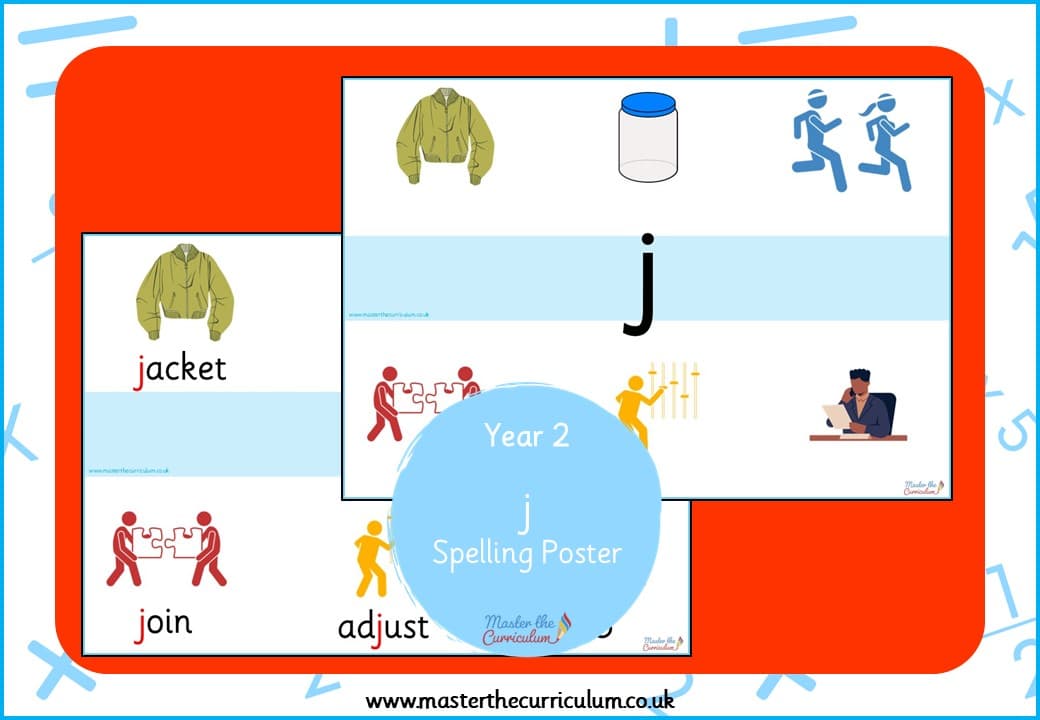 Cover of j – Spellings Poster
