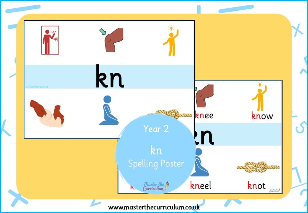 Cover of kn – Spellings Poster