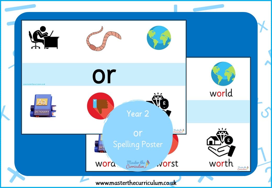 Cover of or – Spellings Poster