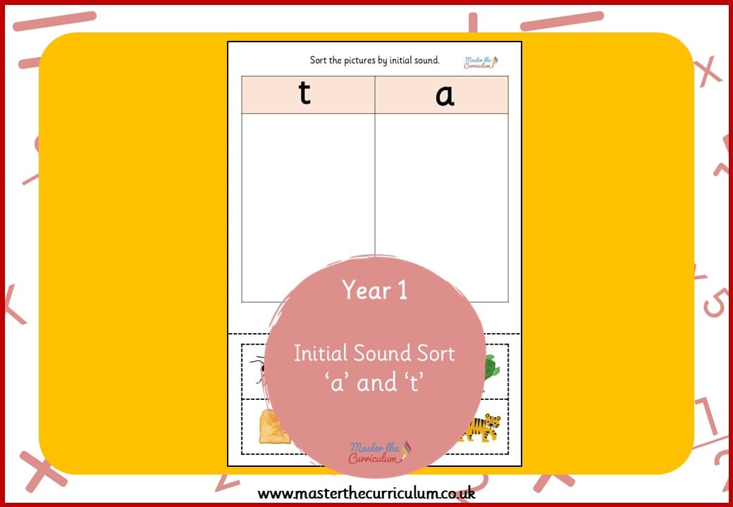 Cover of Initial Sound Sort – ‘a’ and ‘t’