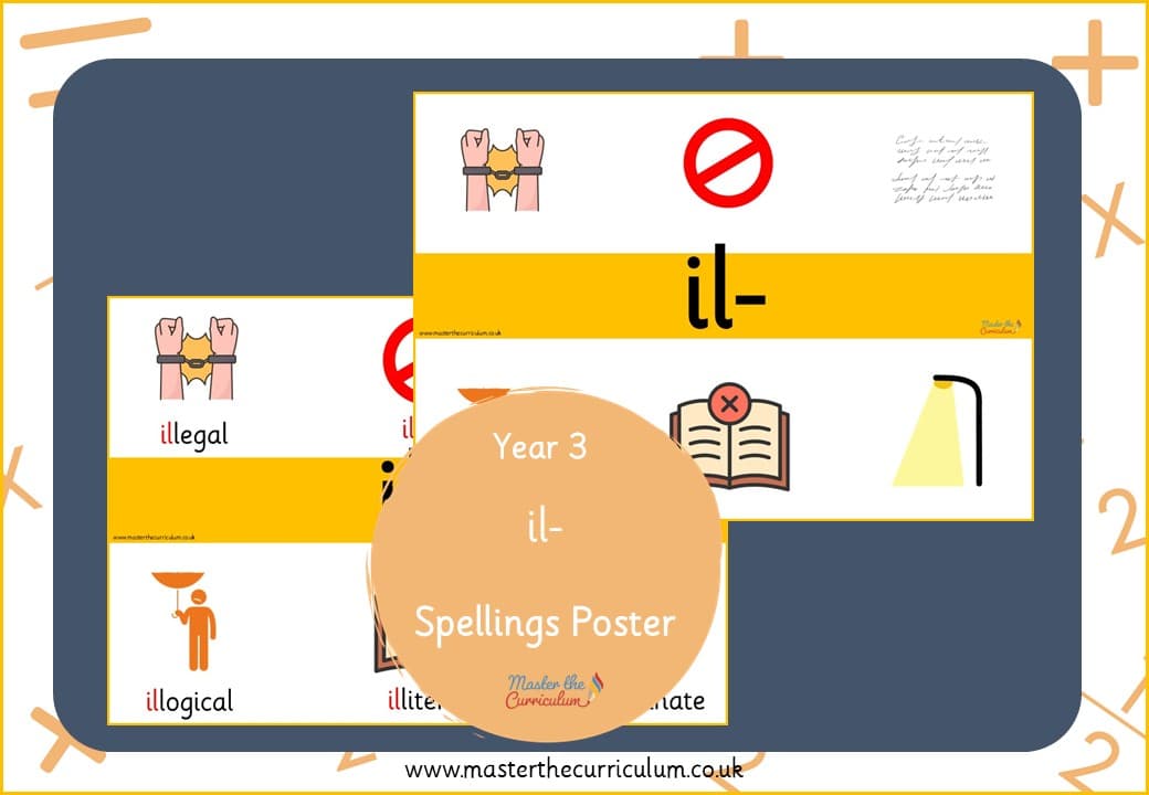 Cover of il- prefix Spelling Poster