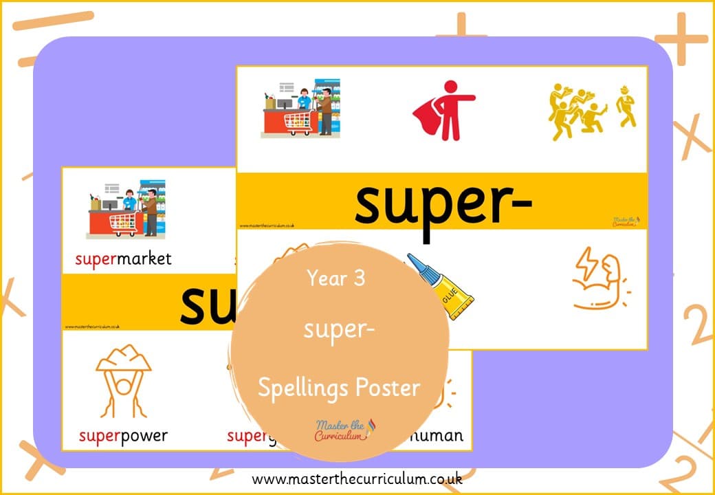 Cover of super- prefix Spelling Poster
