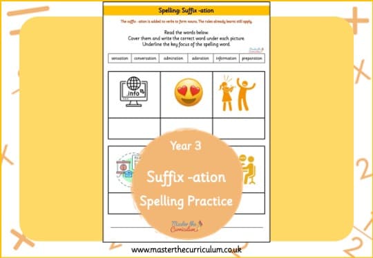 Cover of -ation Suffix Spelling Practice