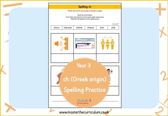 Cover of ch (Greek Origin) – Spelling Practice