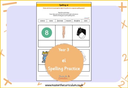 Cover of ei – Spelling Practice