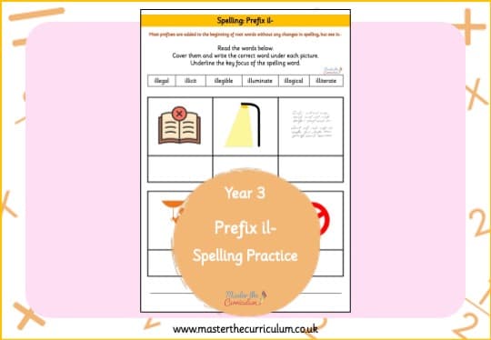 Cover of il- Prefix Spelling Practice