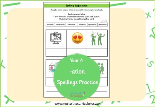 Cover of -ation Suffix Spelling Practice