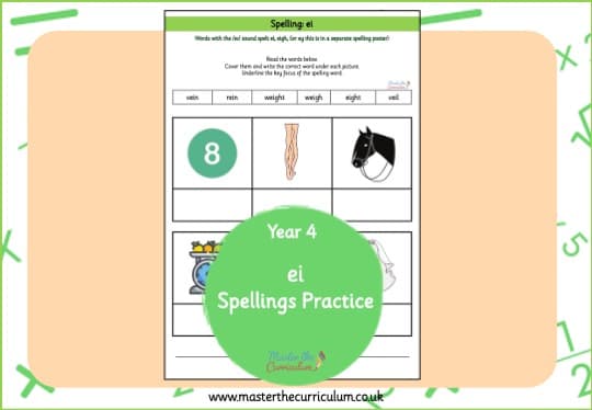 Cover of ei – Spelling Practice