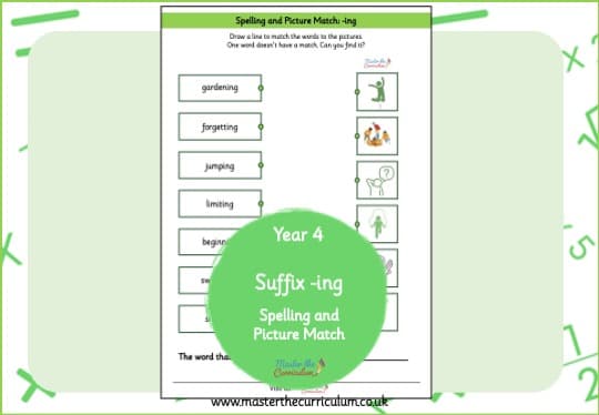 Cover of -ing Suffix Doubling or Not Spelling and Picture Match