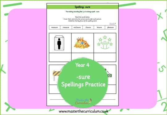 Cover of sure – Spelling Practice