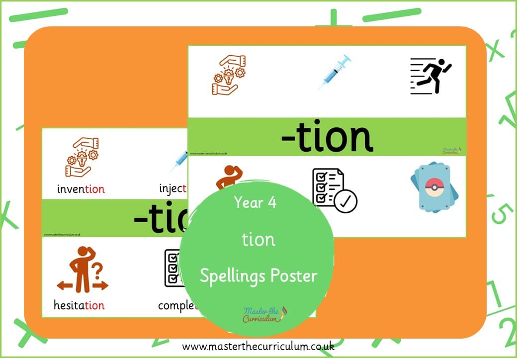 Cover of tion – Spelling Poster