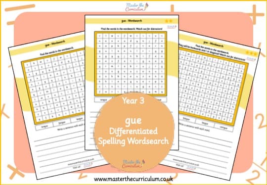 Cover of gue – Spelling Wordsearch